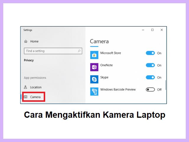 Cara Mengaktifkan Kamera Laptop