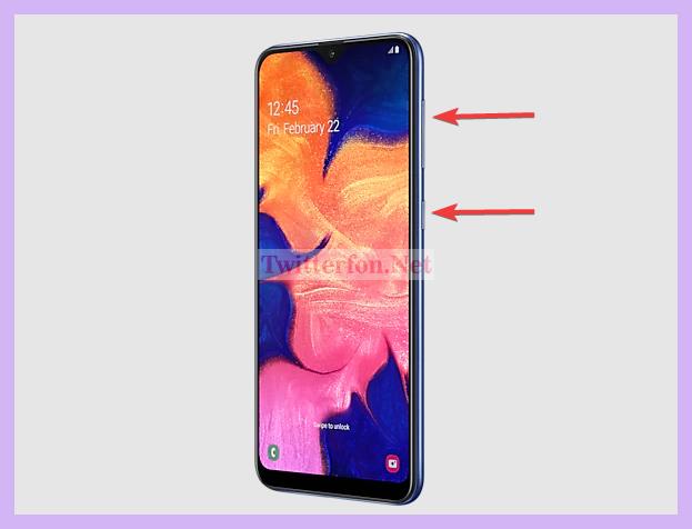 Cara Screenshot Samsung A 10 Dengan Tombol Power + Volume Up