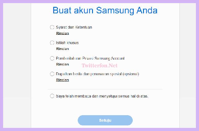 cara mengaktifkan samsung account