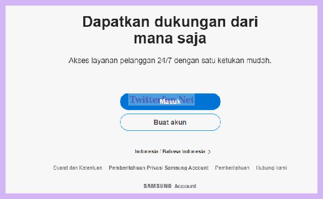 cara mengaktifkan samsung account