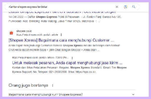 Cara Menghubungi Kurir Shopee Express