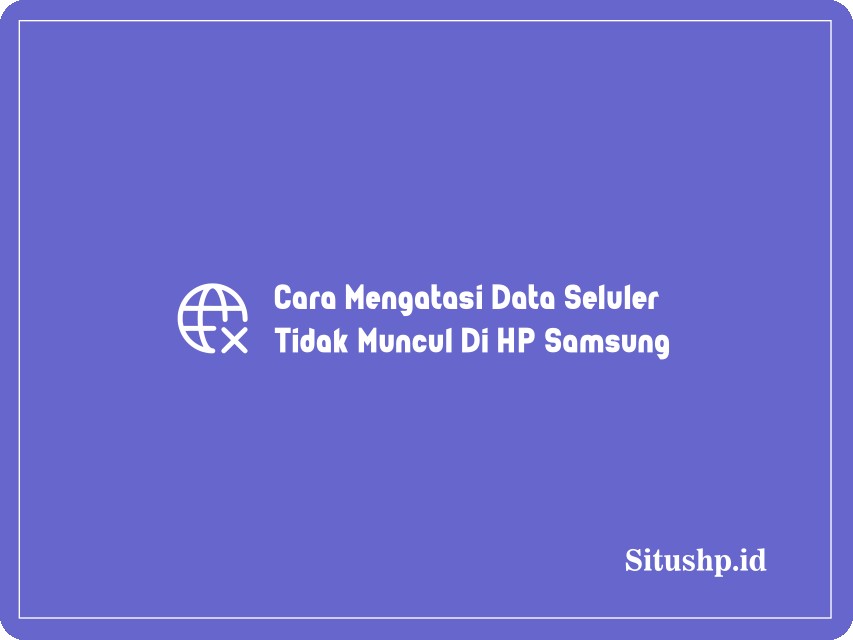 Cara Mengatasi Data Seluler Tidak Muncul Di HP Samsung