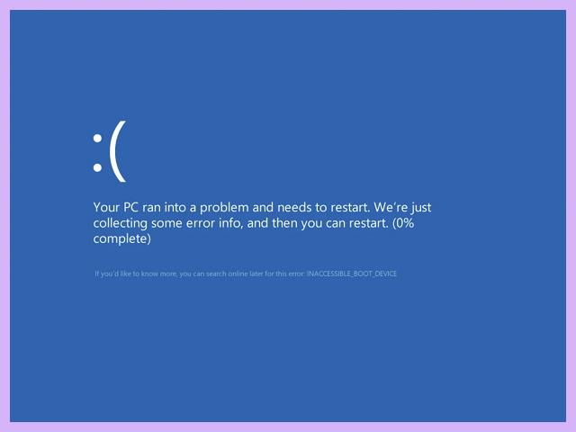 Blue Screen Laptop