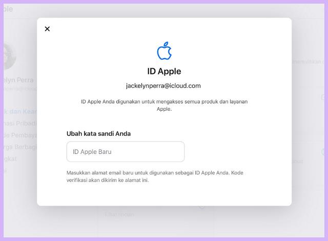 Cara mengganti ID Apple