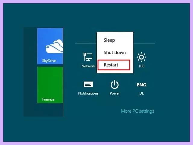 Cara Restart Laptop