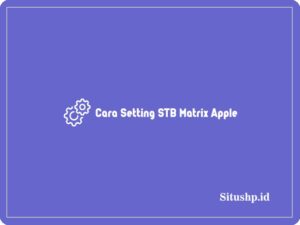 Panduan Cara Setting STB Matrix Apple Terbaru 2023