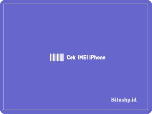 cek IMEI iPhone