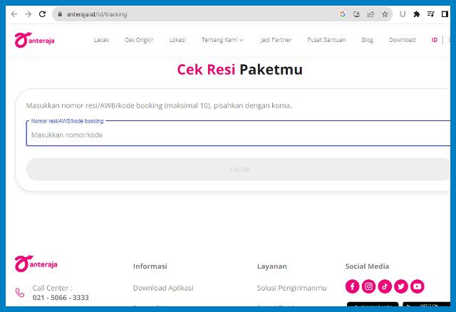 Cara Mengecek No Resi Anteraja