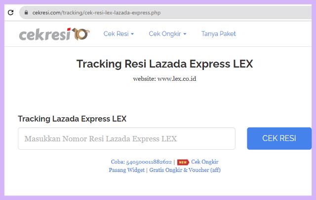 Cara Mengecek No Resi Lazada