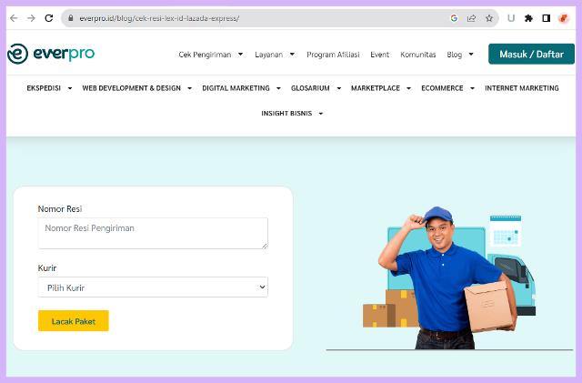 Cara Mengecek No Resi Lazada