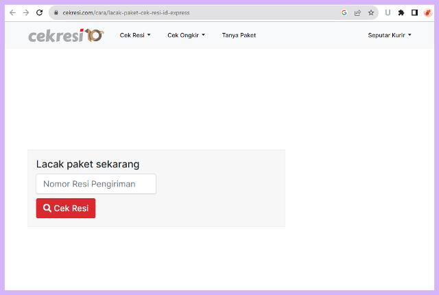 Cara Mengecek Resi ID Express