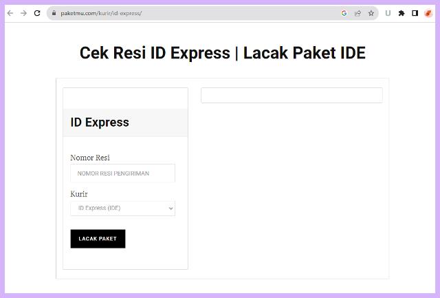 Cara Mengecek Resi ID Express