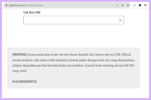 Cara Mengecek Resi JNE Cargo
