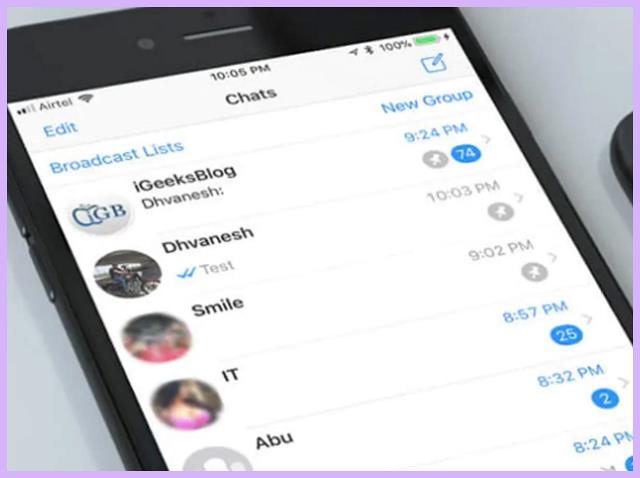 cara PIN chat WA di iPhone