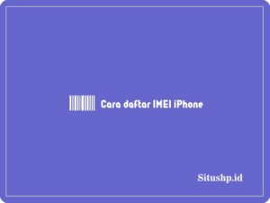 Syarat & Cara Daftar IMEI iPhone Terlengkap 2024