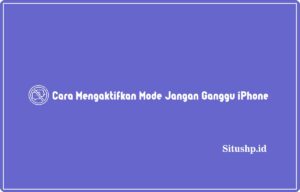 mode jangan ganggu iPhone