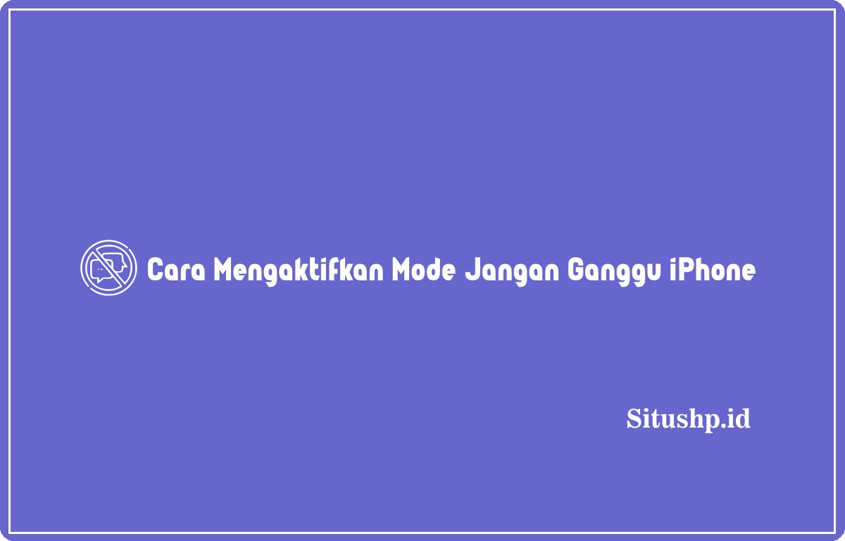 mode jangan ganggu iPhone
