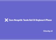 tanda kali di keyboard iPhone