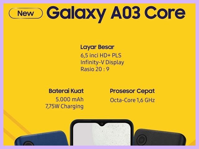 Spesifikasi Samsung A03 Core