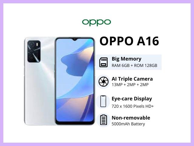 Spesifikasi Oppo A16