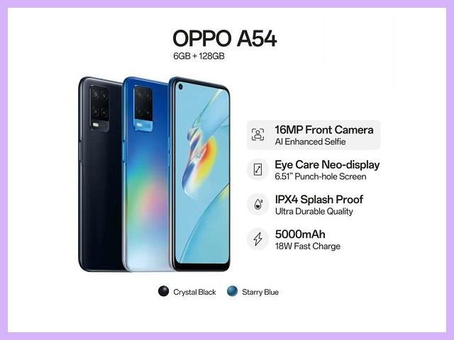 Spesifikasi Oppo A54