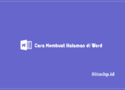 Cara Membuat Halaman di Word