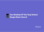 Cara Membuka HP Vivo Yang Terkunci Dengan Nomor Darurat