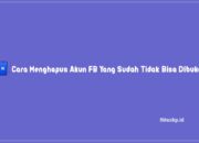 Cara Menghapus Akun FB Yang Sudah Tidak Bisa Dibuka